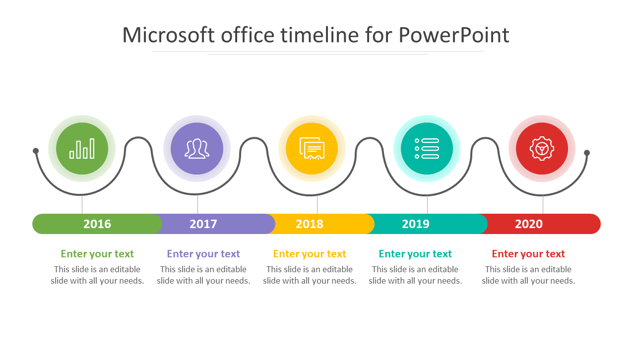 Microsoft Office Timeline For PowerPoint Slide